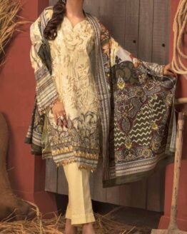 EMBROIDERED LINEN 3PC SUIT-LSC-11